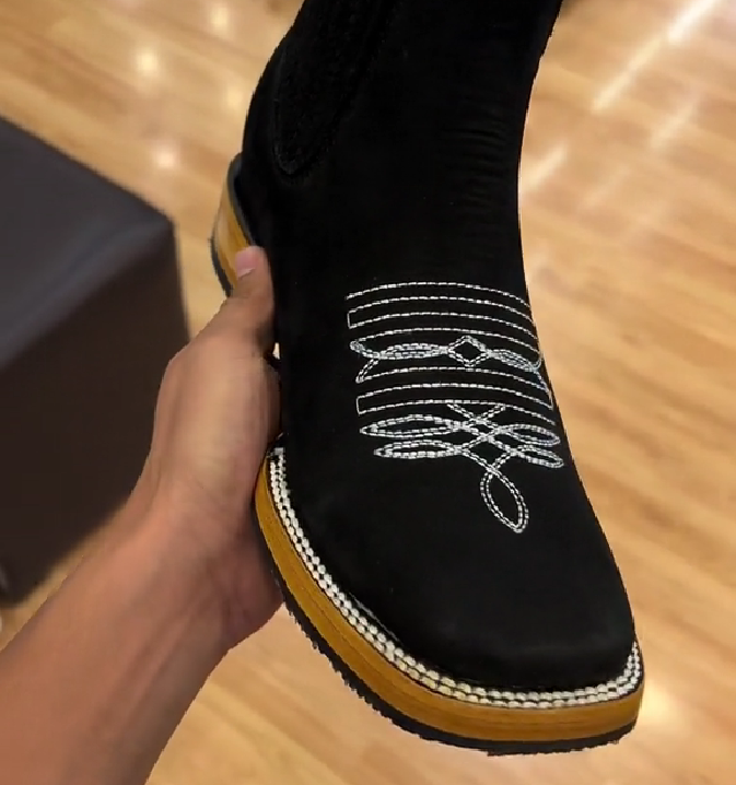 Men's Square Toe Ankle Western Boots