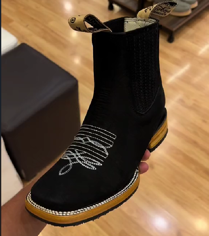 Men's Square Toe Ankle Western Boots