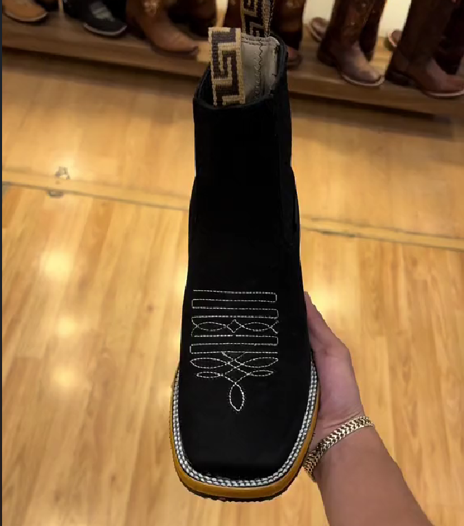 Men's Square Toe Ankle Western Boots