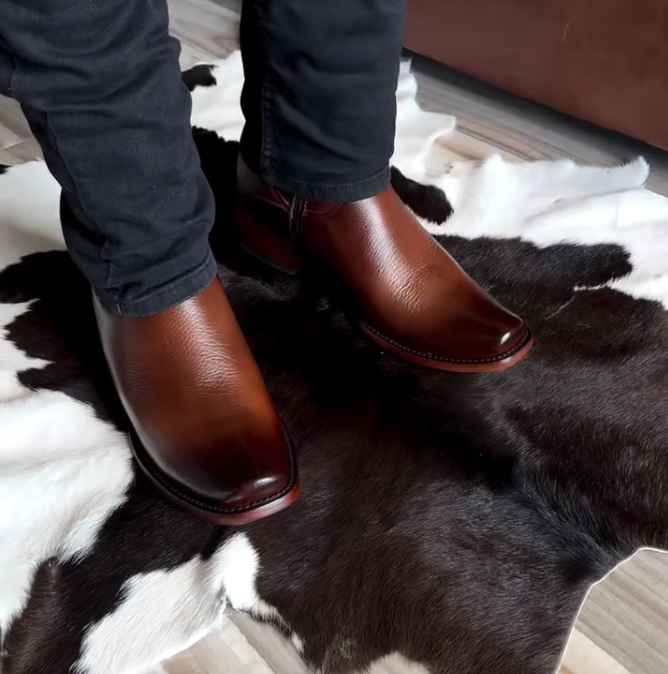 Men's Dress Boots In Genuine Deer Leather