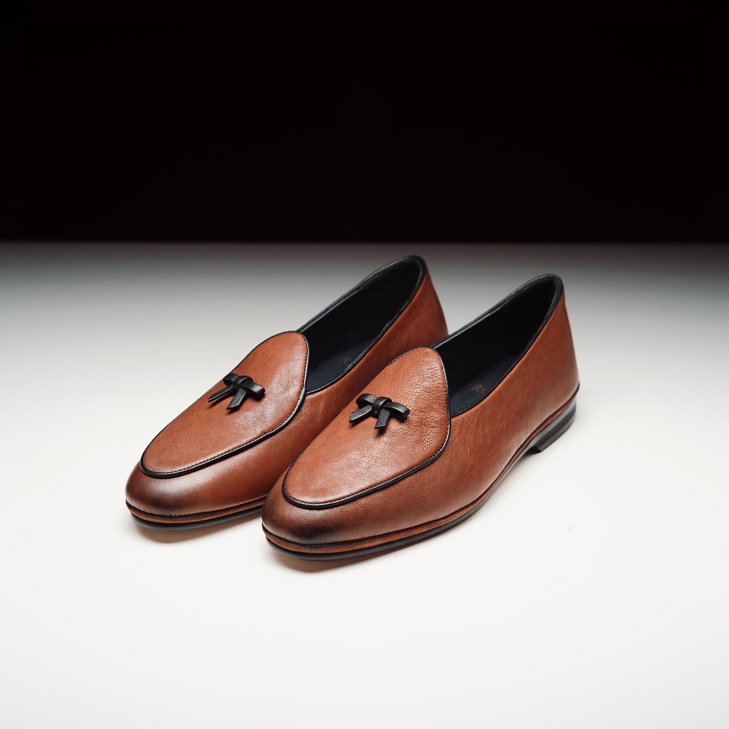 Handmade Genuine Leather Loafers - Black