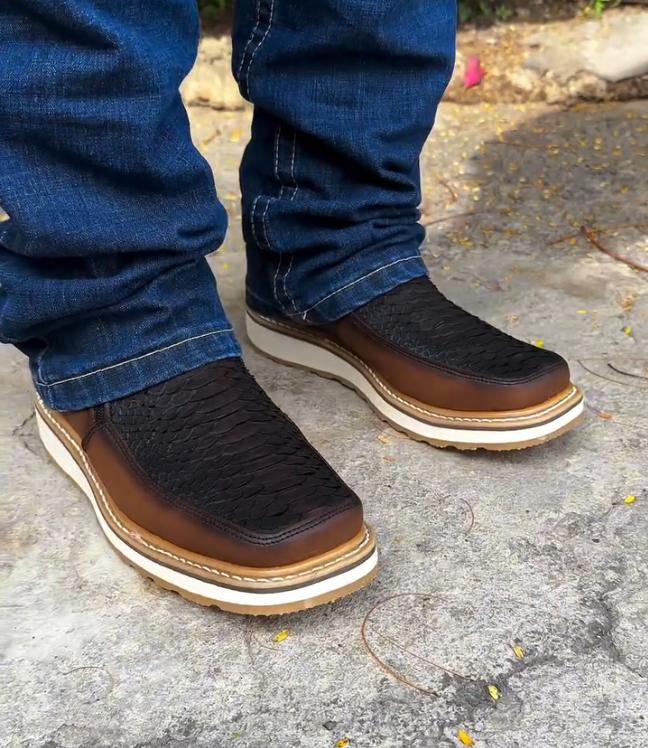 Italian Vintage Python Leather Cowboy Boots