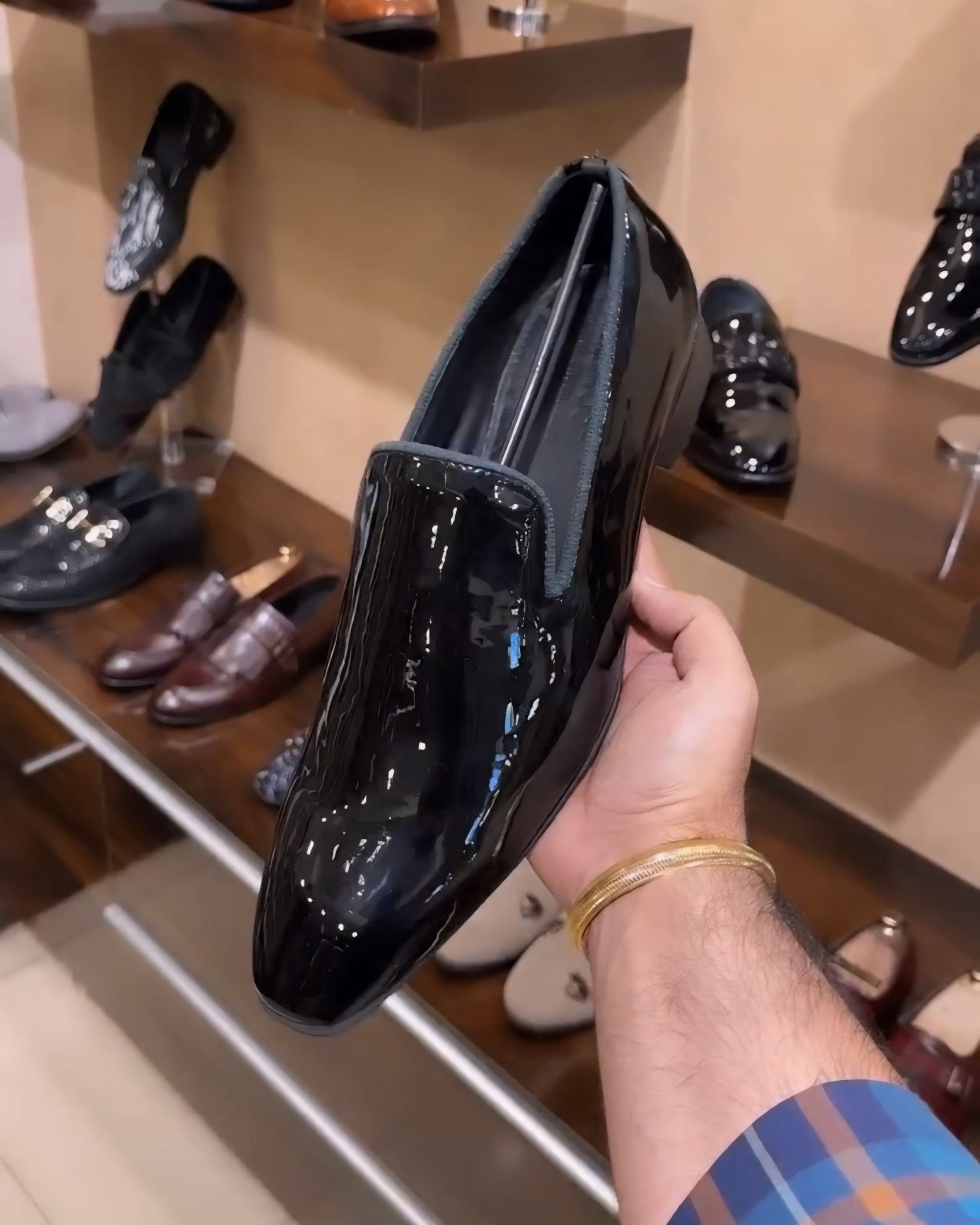 Pure Patent Red Bottom Moccasins