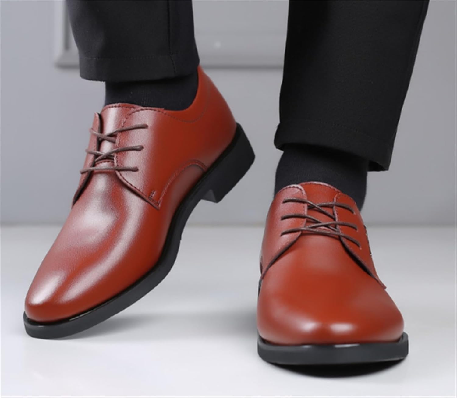 High-quality genuine leather dress shoes