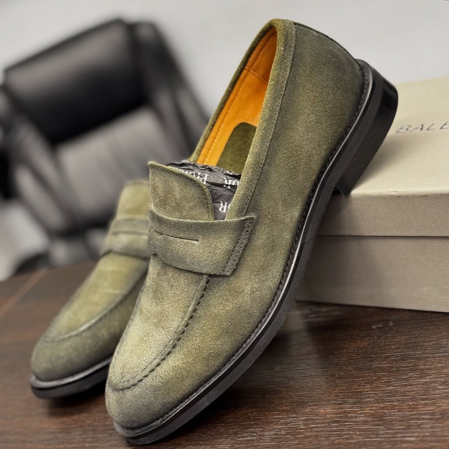 Suede Penny Loafers