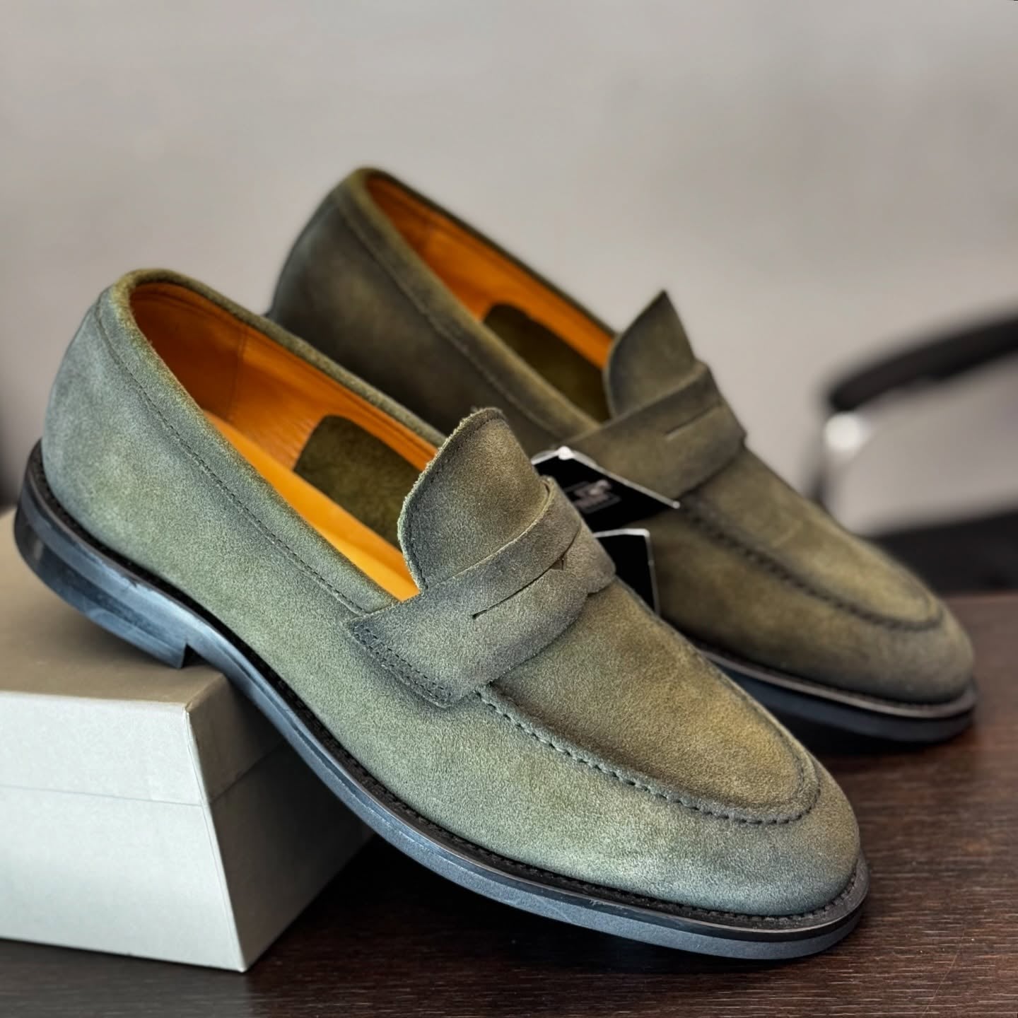 Suede Penny Loafers