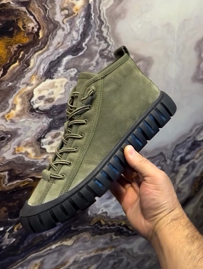 Men's casual lace-up ankle boots