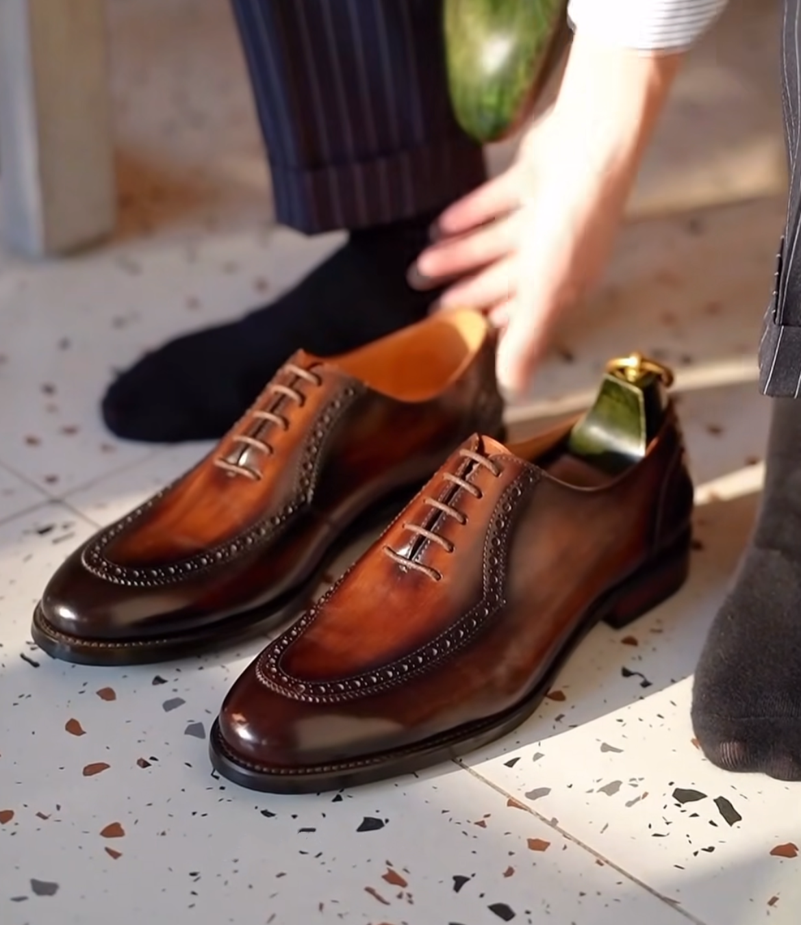 Men's Business Patent Leather Oxfords