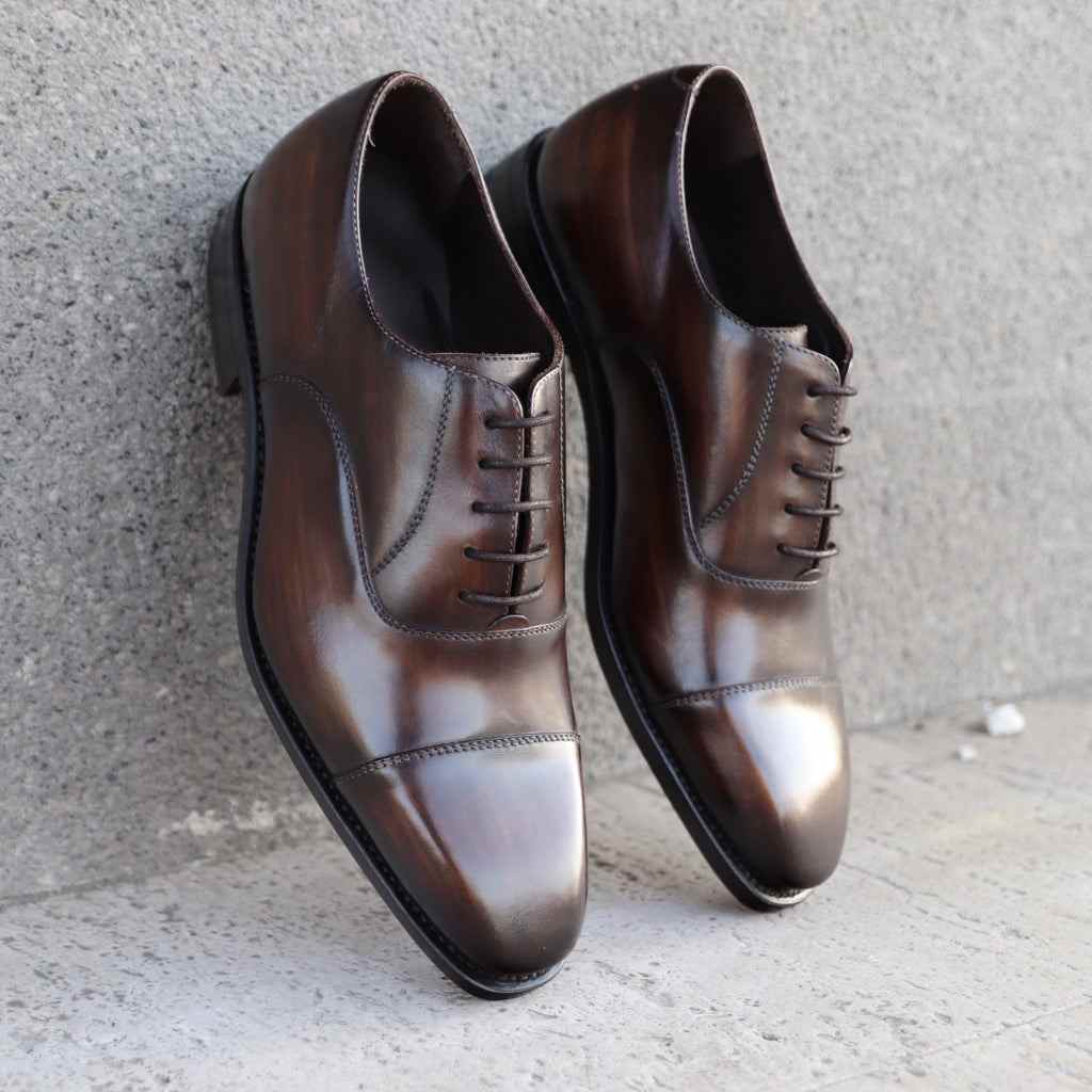 Calf-Skin Leather Cap-Toe Oxfords