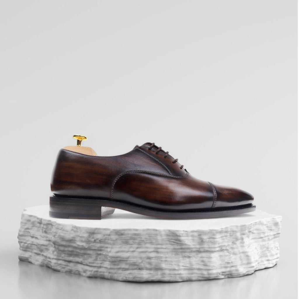 Calf-Skin Leather Cap-Toe Oxfords