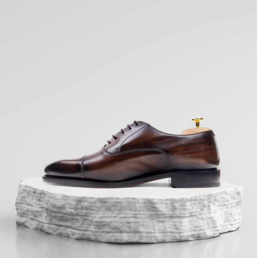 Calf-Skin Leather Cap-Toe Oxfords