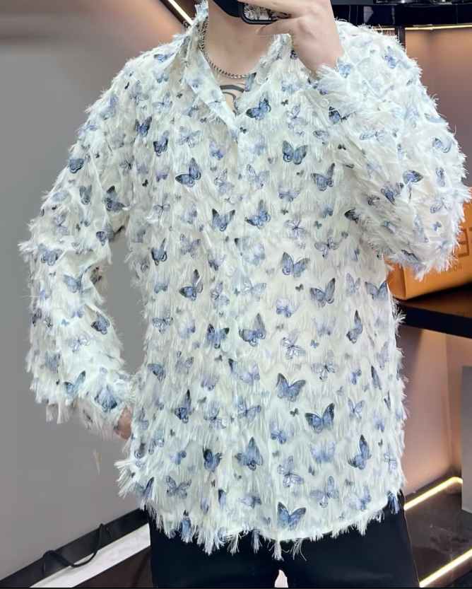 Butterfly Fringe Long Sleeve Shirt