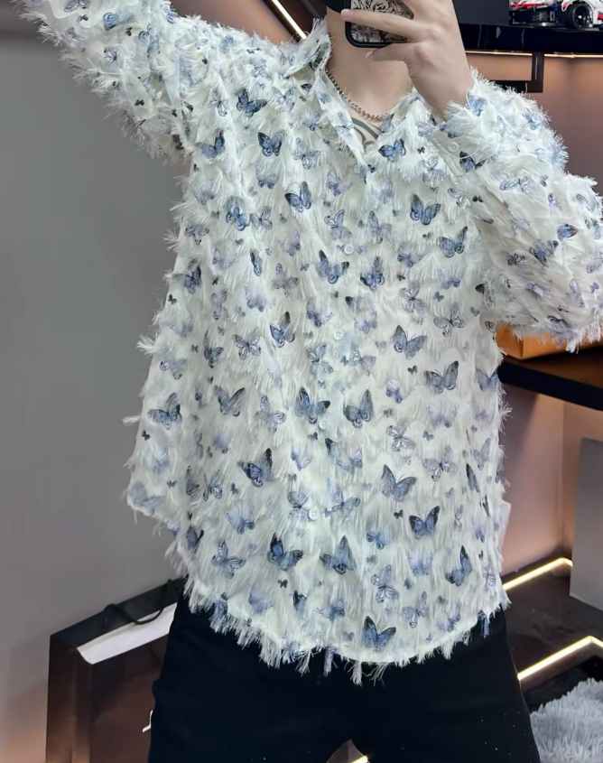 Butterfly Fringe Long Sleeve Shirt
