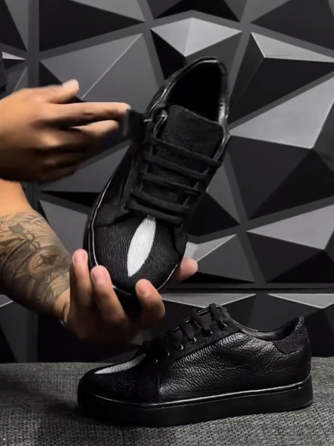 High-quality original leather sneakers