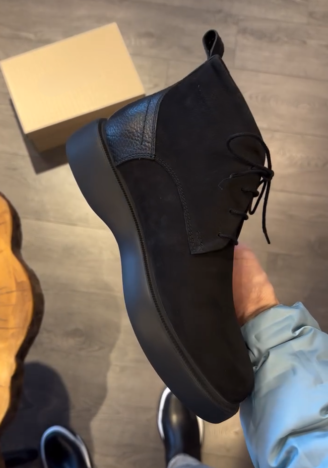 Vintage Suede Lace-Up Boots