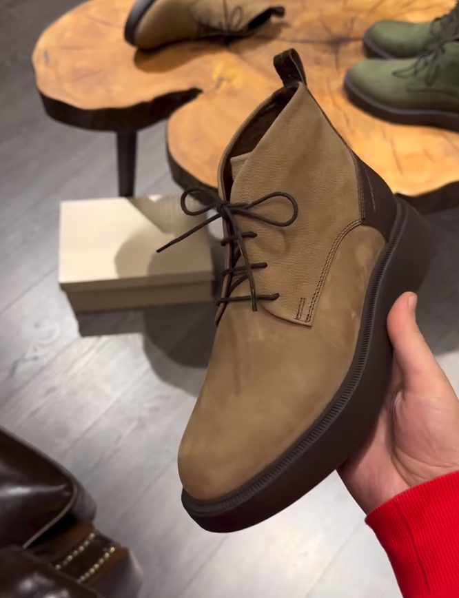 Vintage Suede Lace-Up Boots