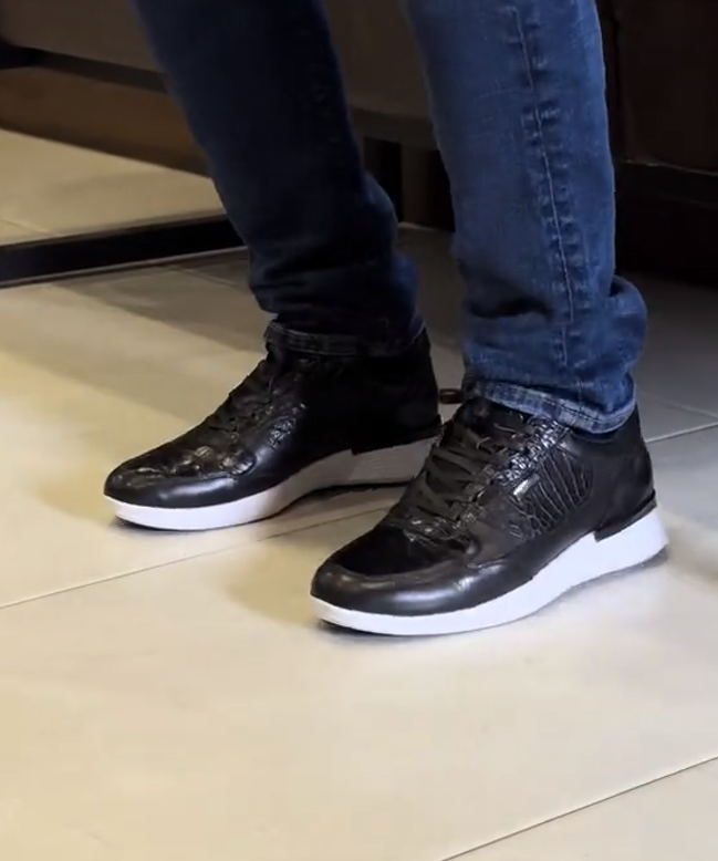 Handmade Crocodile Leather Sneakers