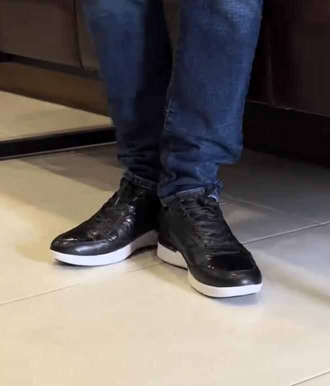 Handmade Crocodile Leather Sneakers