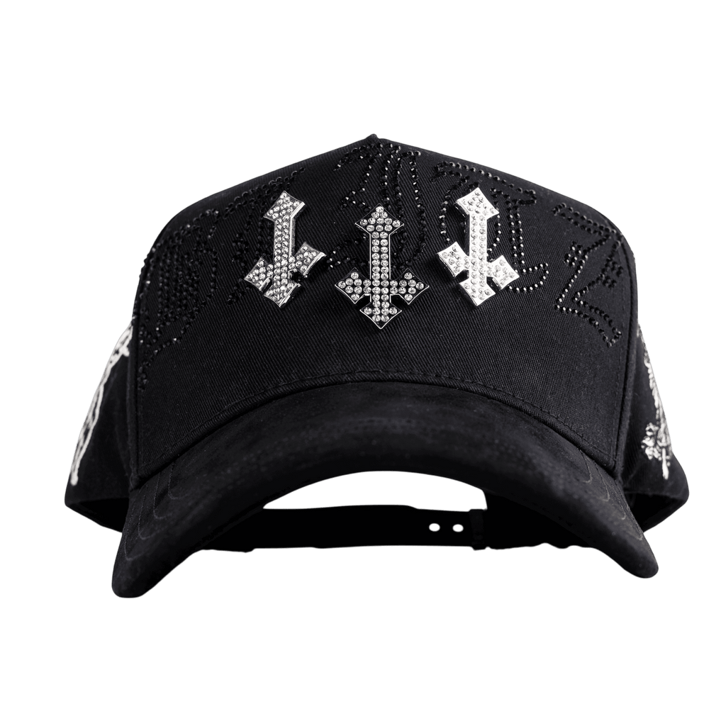 Blitz Crystals Cross Angel Cap