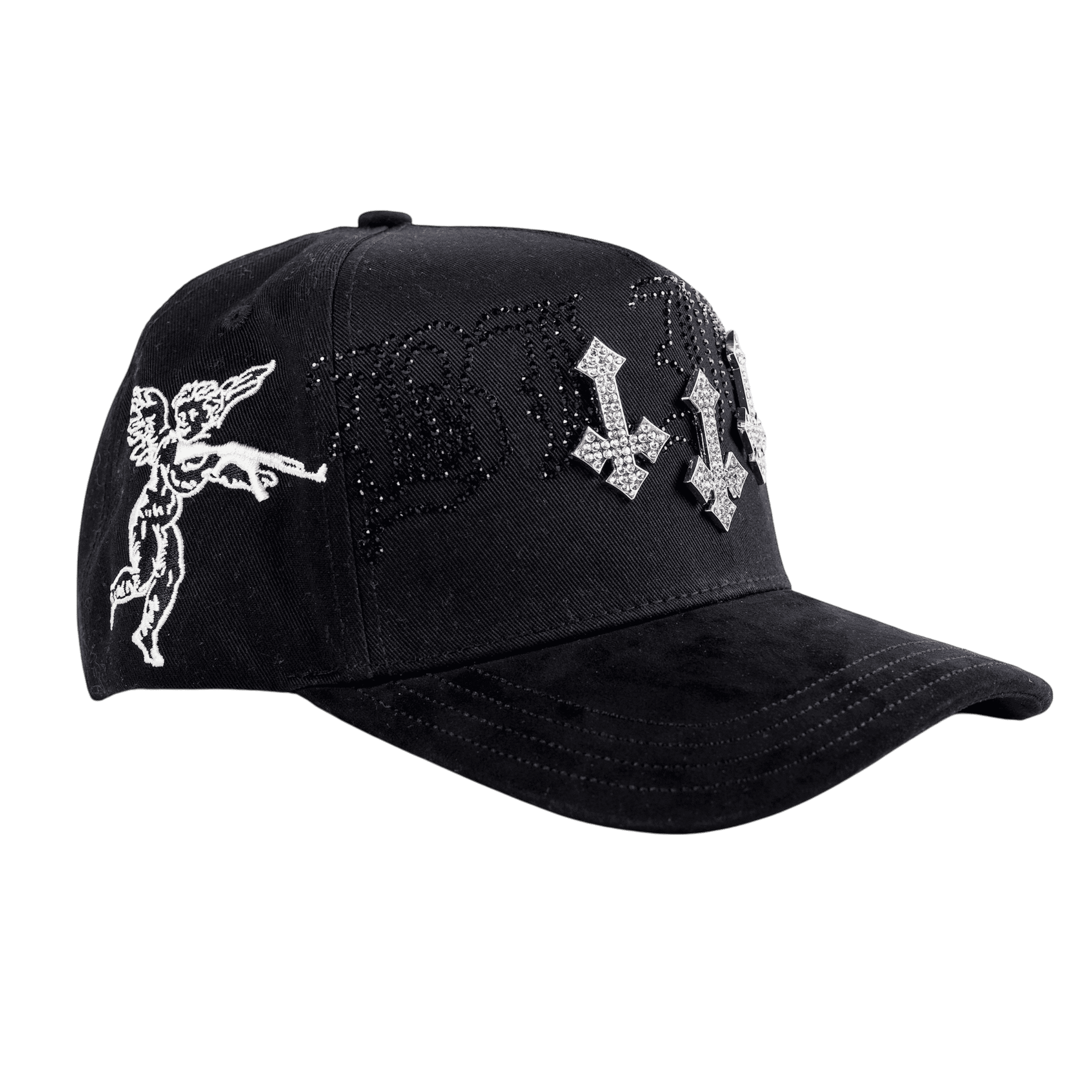 Blitz Crystals Cross Angel Cap
