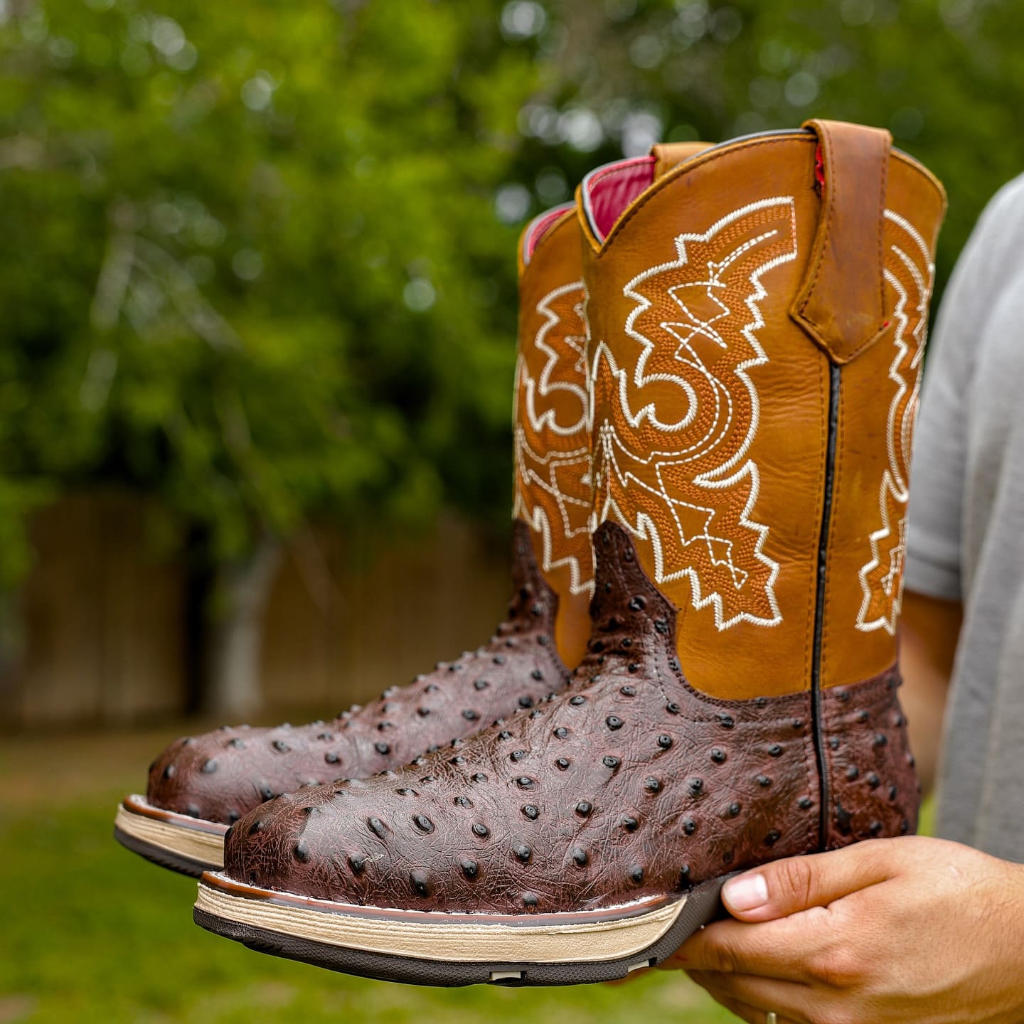 Original Ostrich Leather Boots