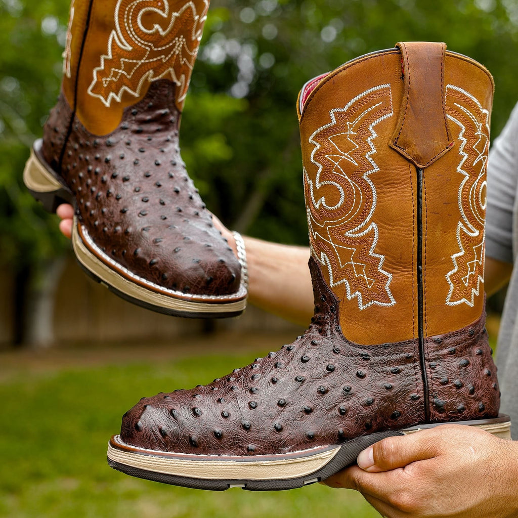 Original Ostrich Leather Boots