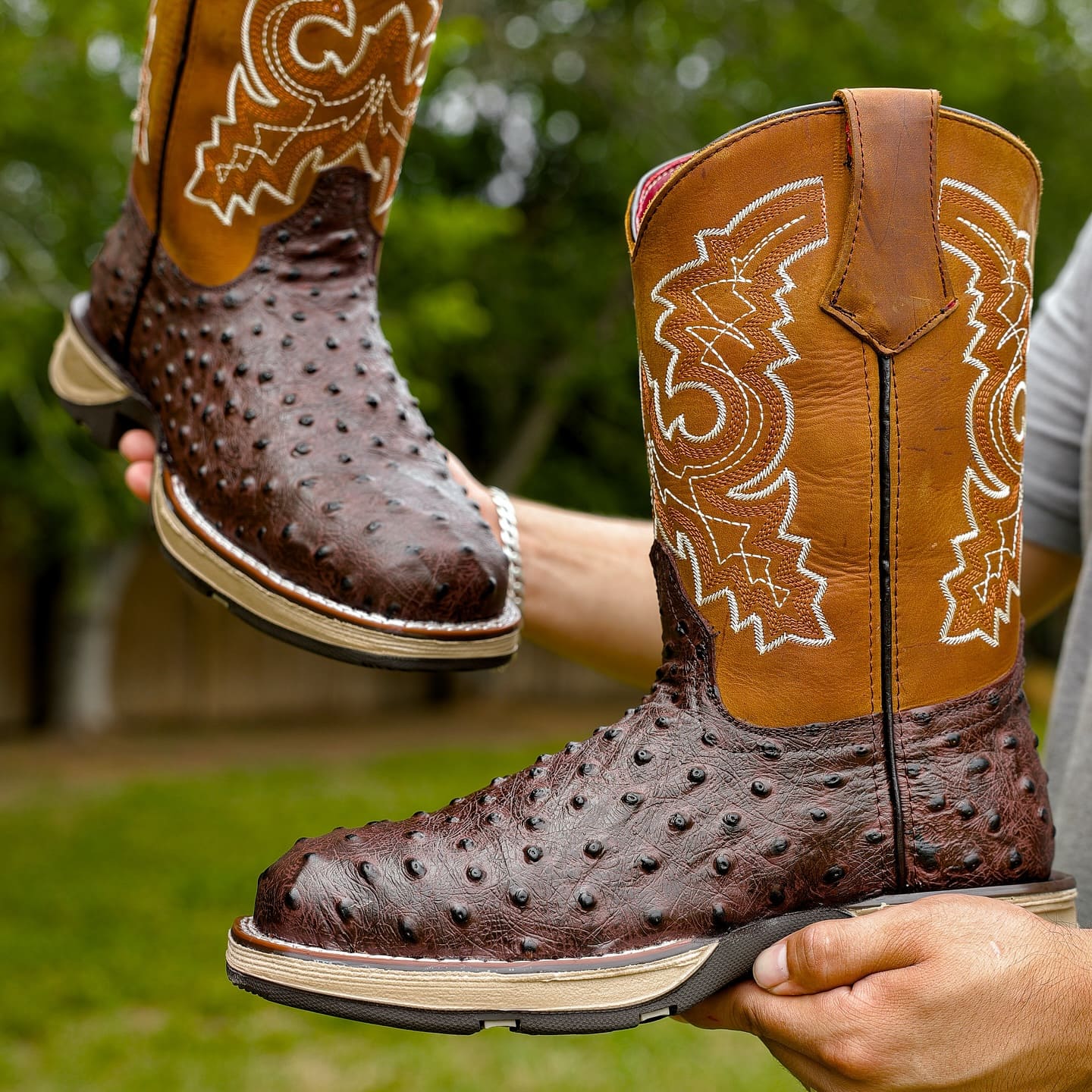 Original Ostrich Leather Boots