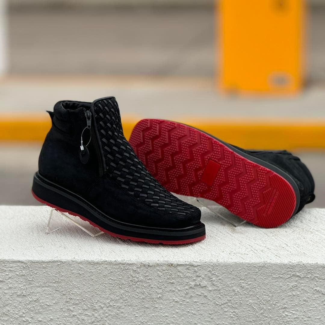 Men's Basketweave Cowboy Boots