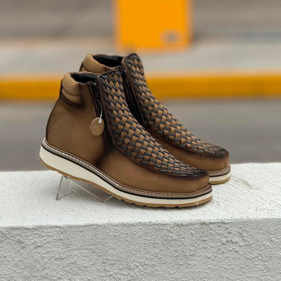 Men's Basketweave Cowboy Boots