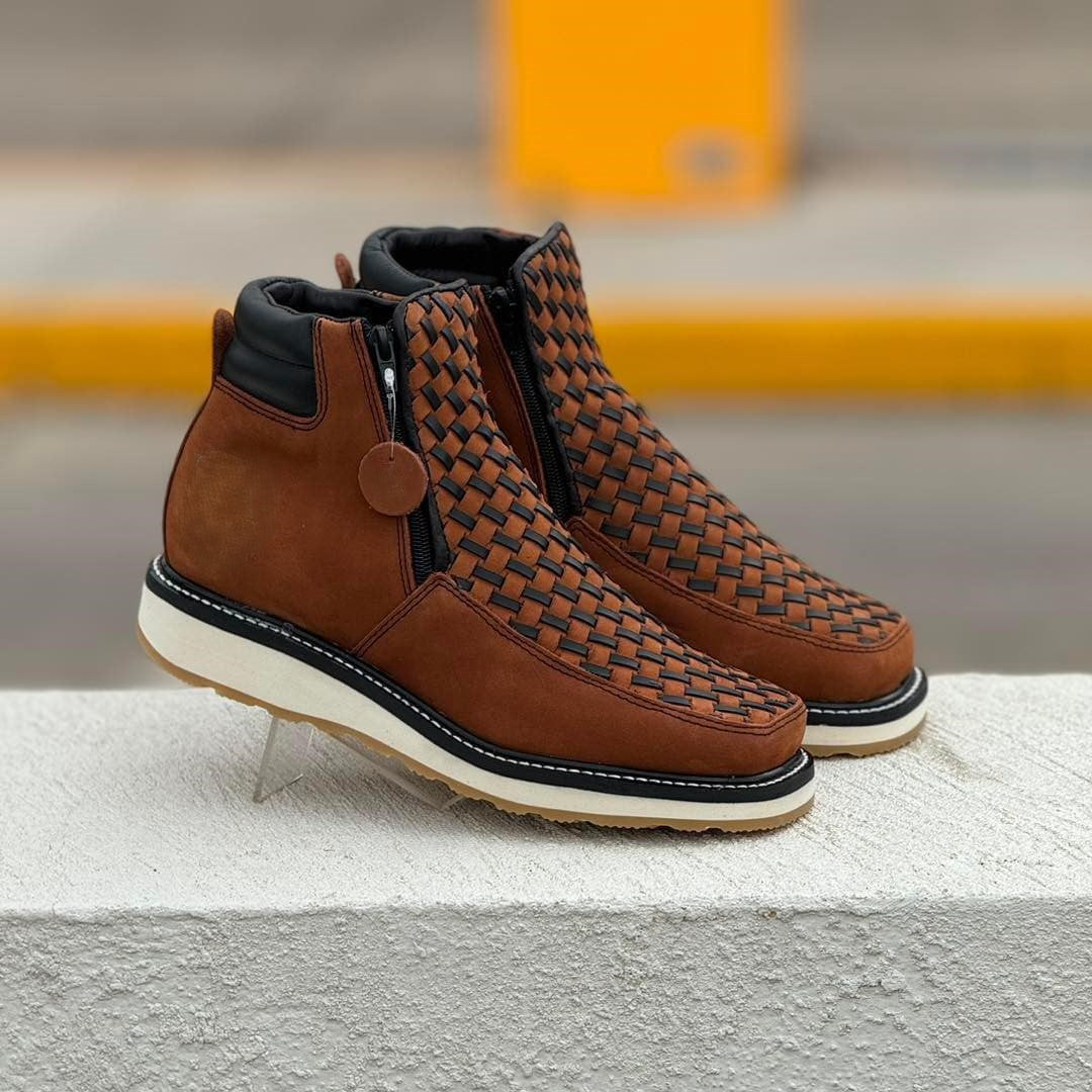 Men's Basketweave Cowboy Boots