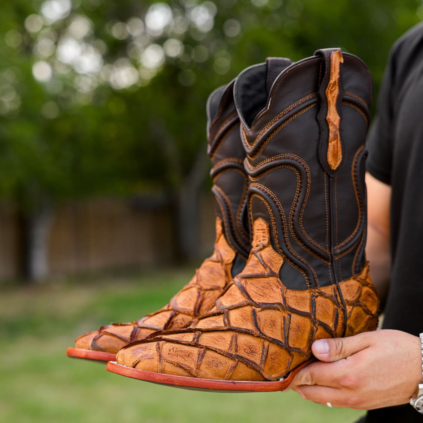 Artisan Rustic Matte Piraroucu Boots