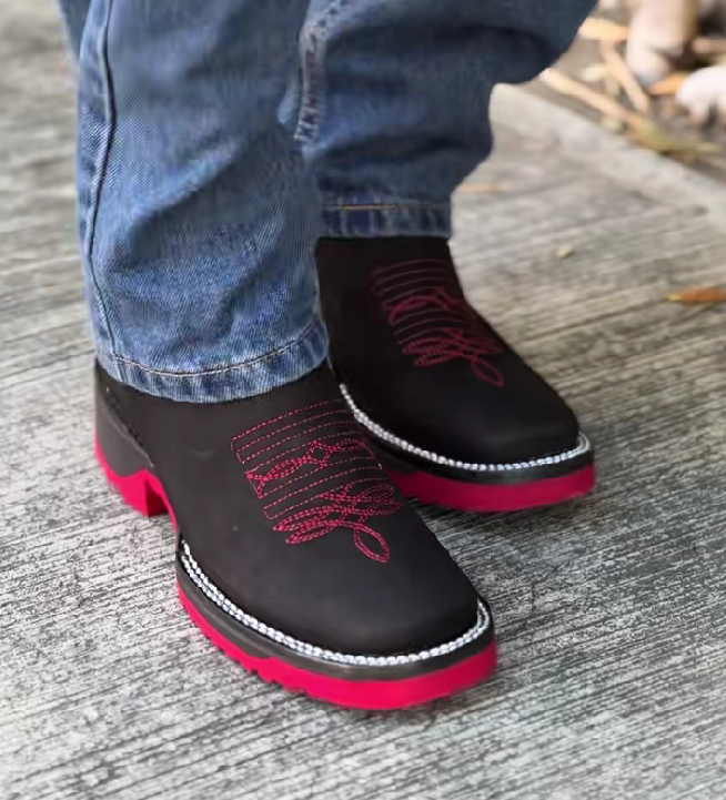 Men's Red-soled Ankle Boots