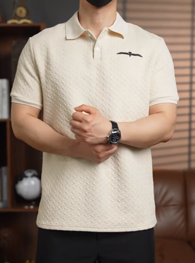 Men's knitted quick-drying polo shirt