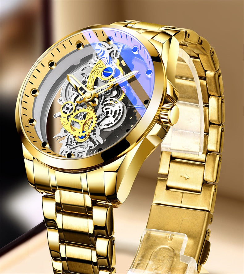 Men's Clear Cover Quartz Watch