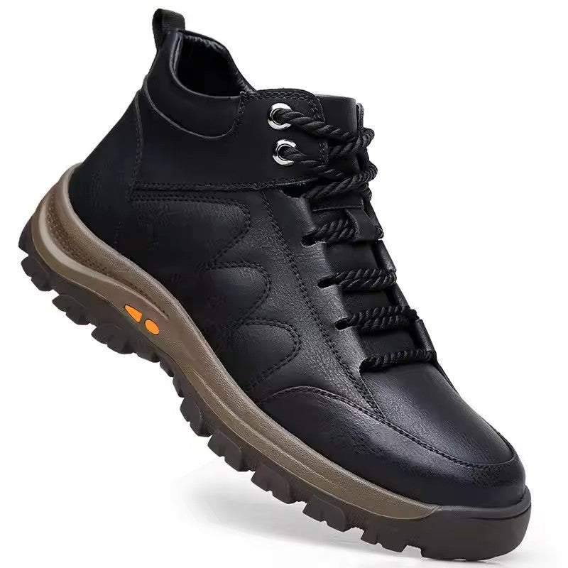 Waterproof leather casual shoes for men