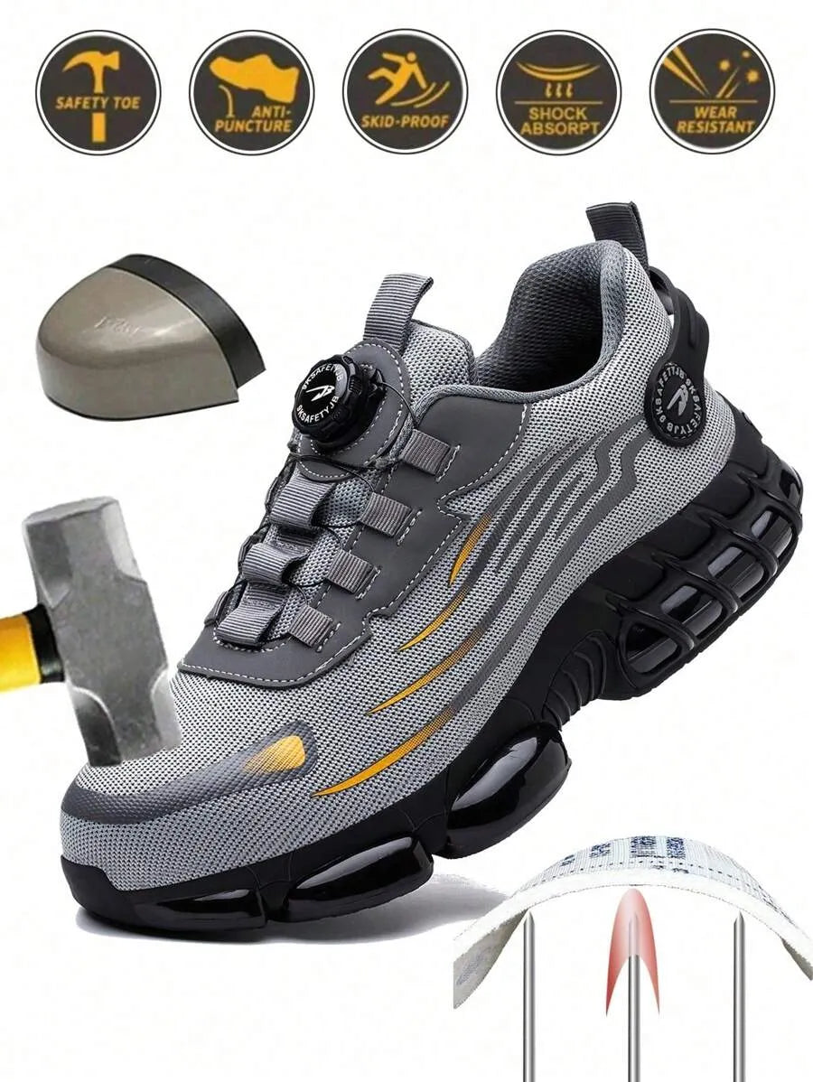 Orthopedic Safety Work Shoes with Steel Toe & Memory Foam