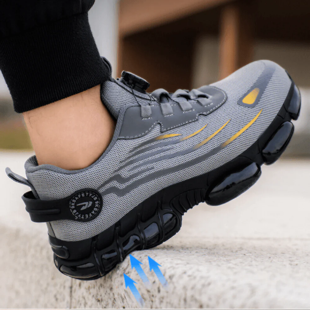 Orthopedic Safety Work Shoes with Steel Toe & Memory Foam