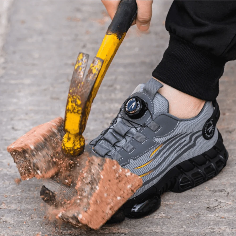 Orthopedic Safety Work Shoes with Steel Toe & Memory Foam
