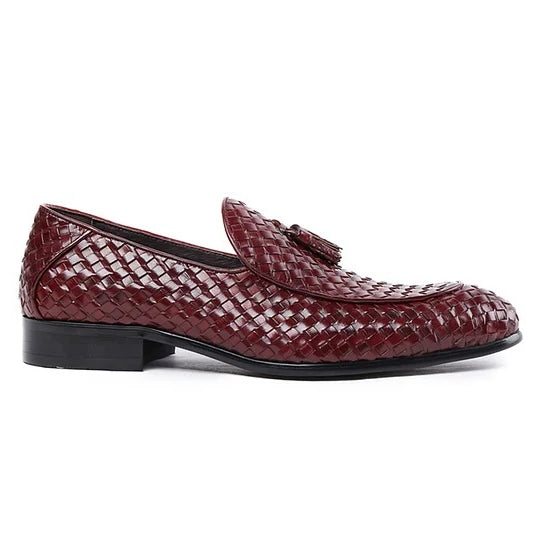 Italian Hand-woven Leather Loafers