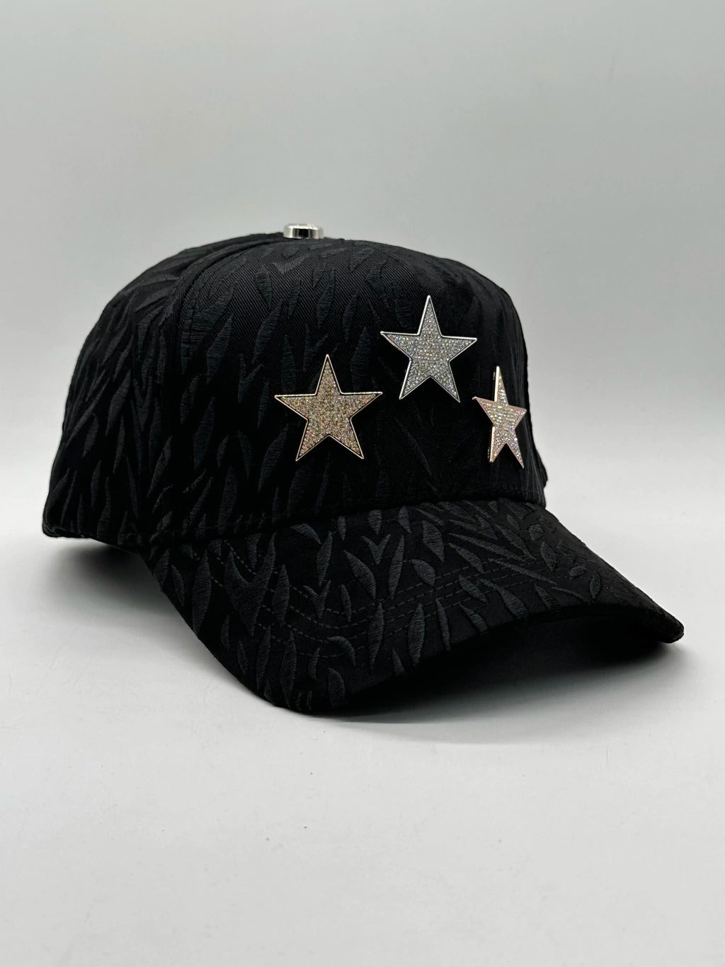 Crystal Star Embellished Jacquard Baseball Cap