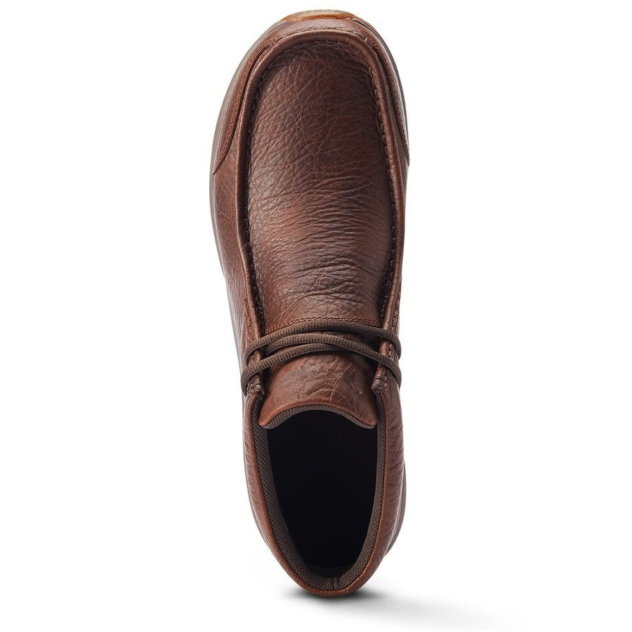 Distressed Leather Moc Toe Hybrid Chukka Boots