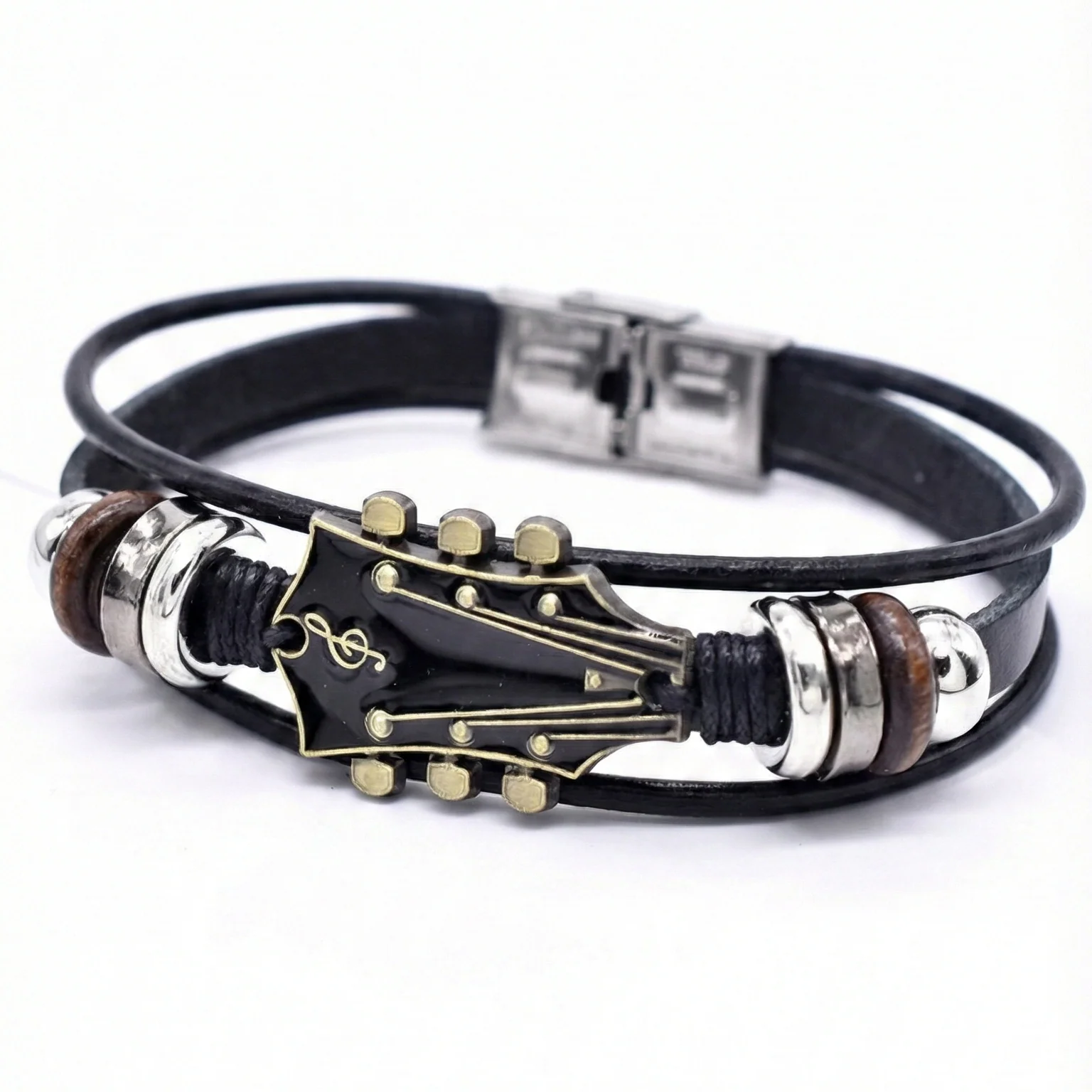 Braided Leather Guitar Bracelet