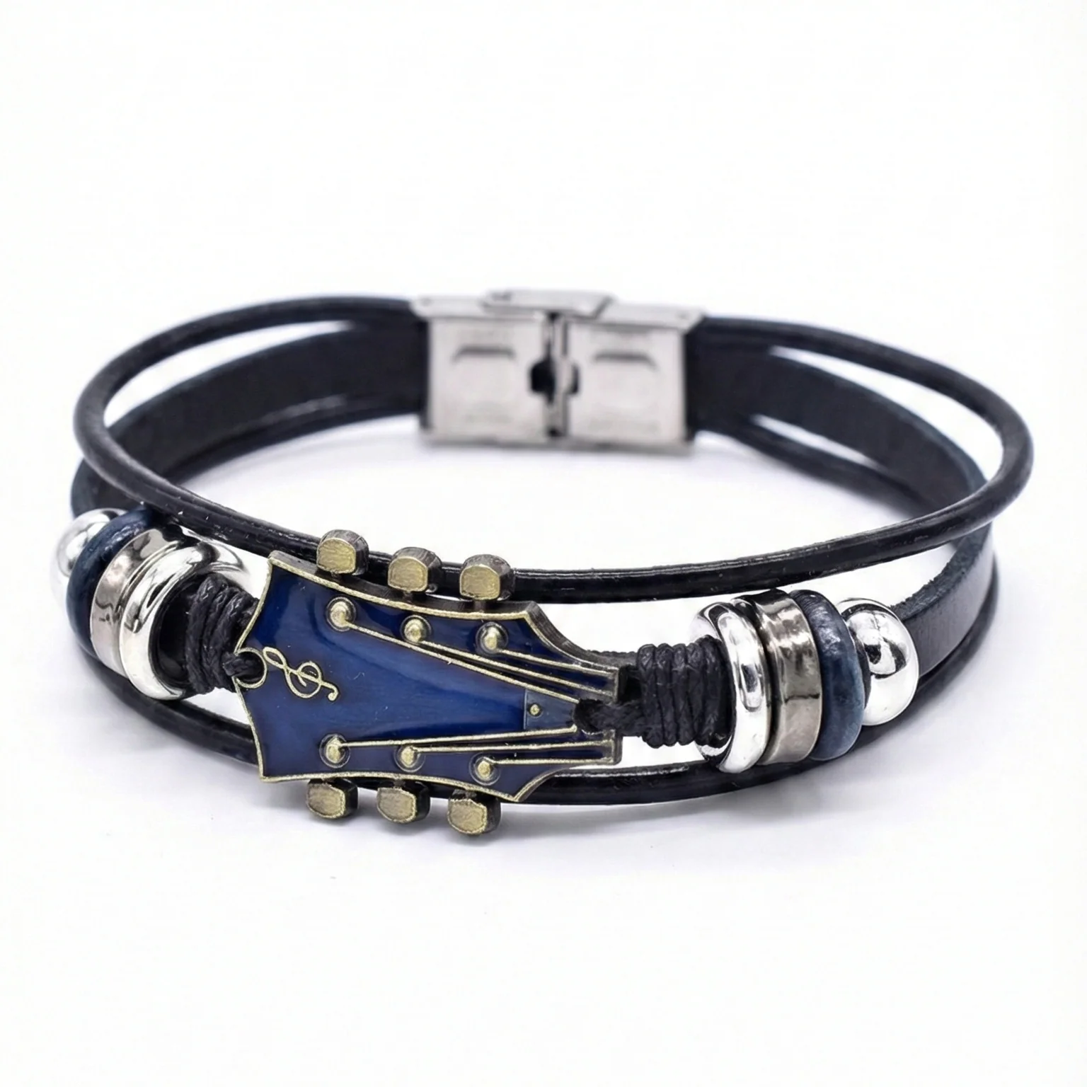 Braided Leather Guitar Bracelet