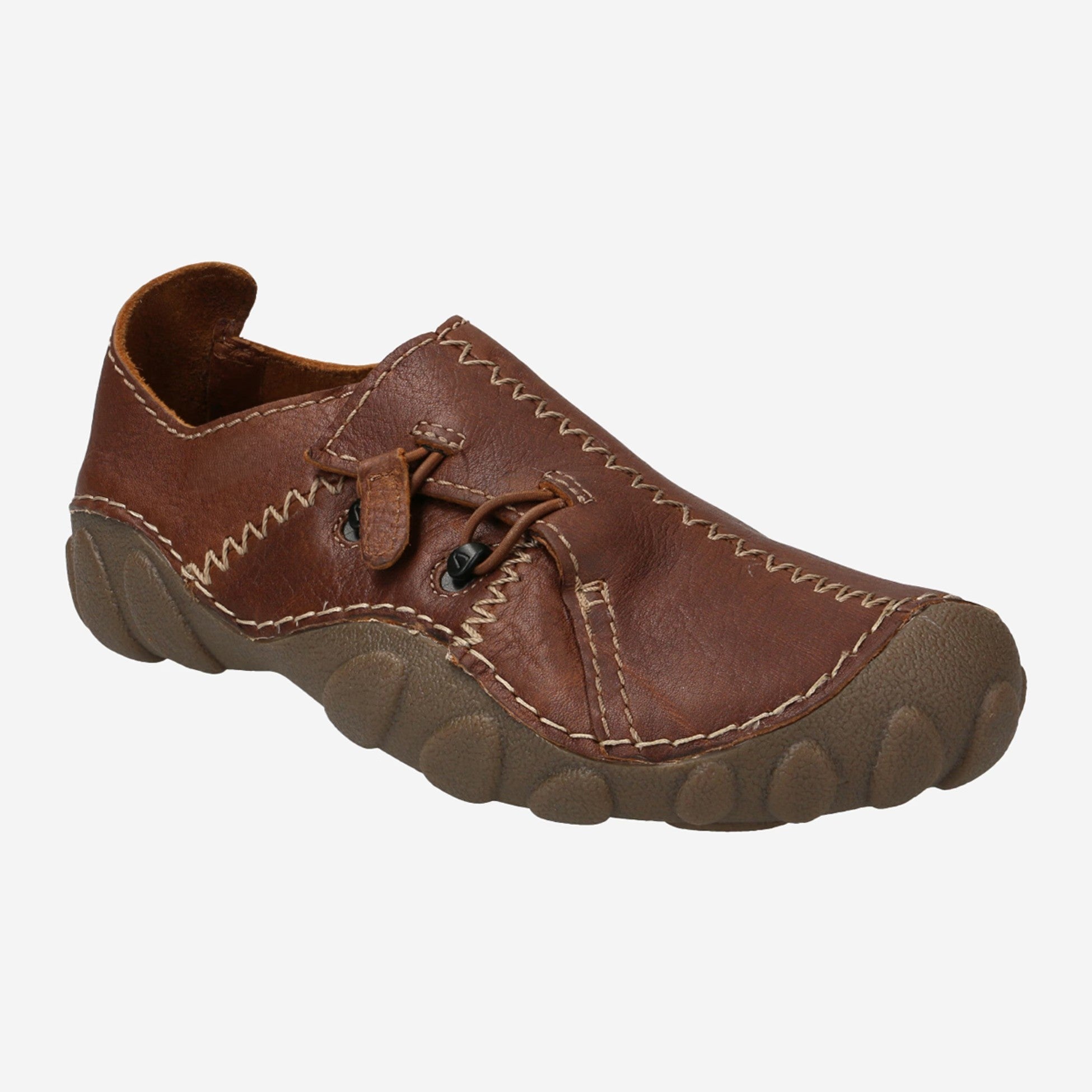 Distressed Leather Hand-Stitched Casual Moccasins