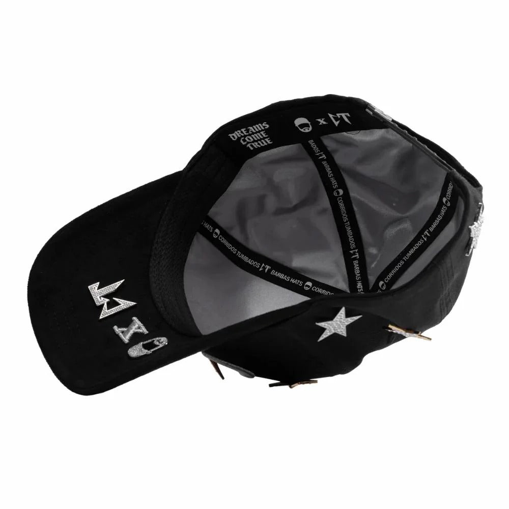 Luxury Rhinestone Star Moon Curved Brim Snapback