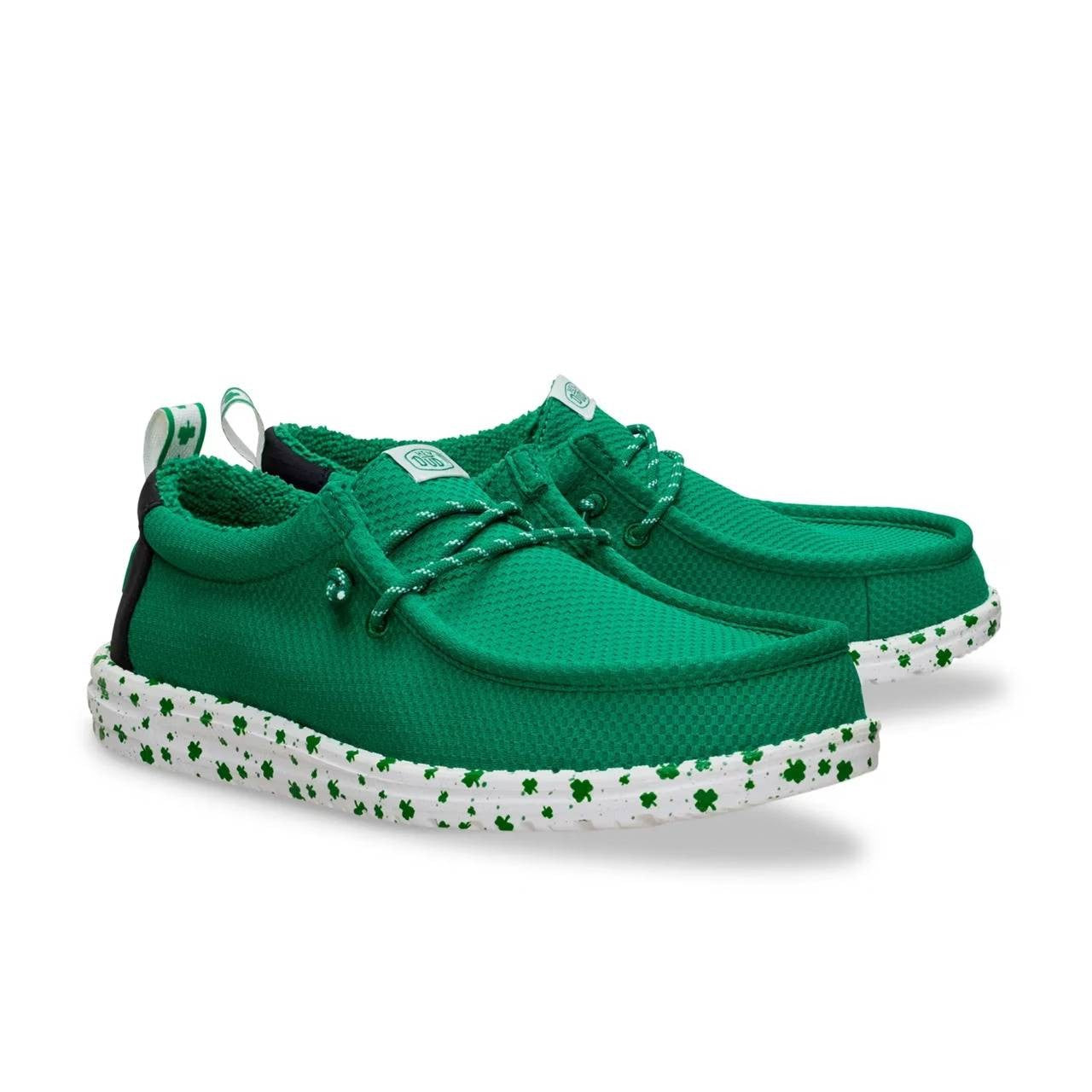 Shamrock Print Clover Lucky Slip-On Casual Shoes