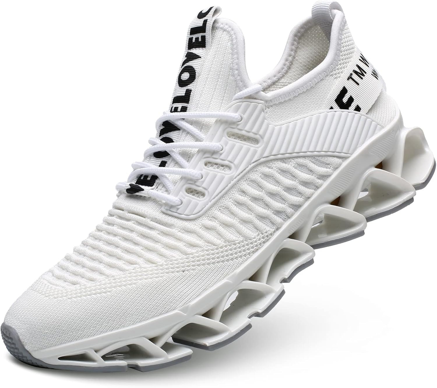 Men's Blade Sole Knit Running Athletic Sneakers
