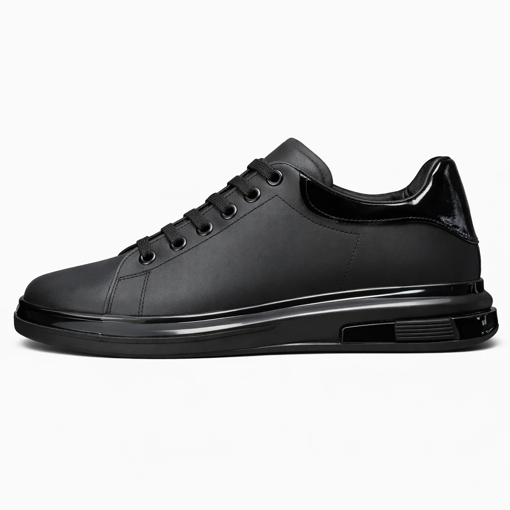Premium Leather Low Top Casual Sneakers