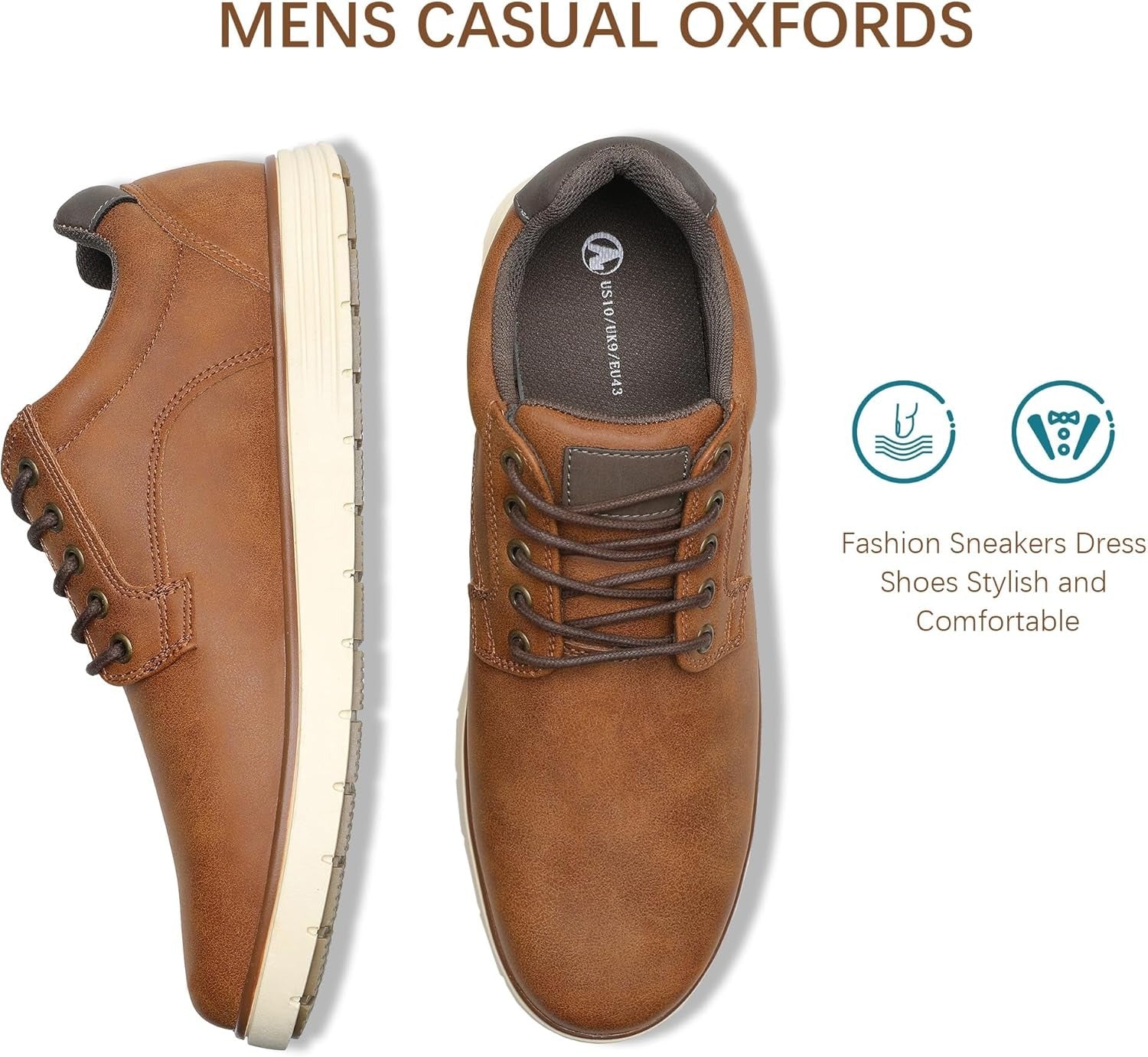 Vintage Washed Leather Hand-Stitched Oxford Shoes