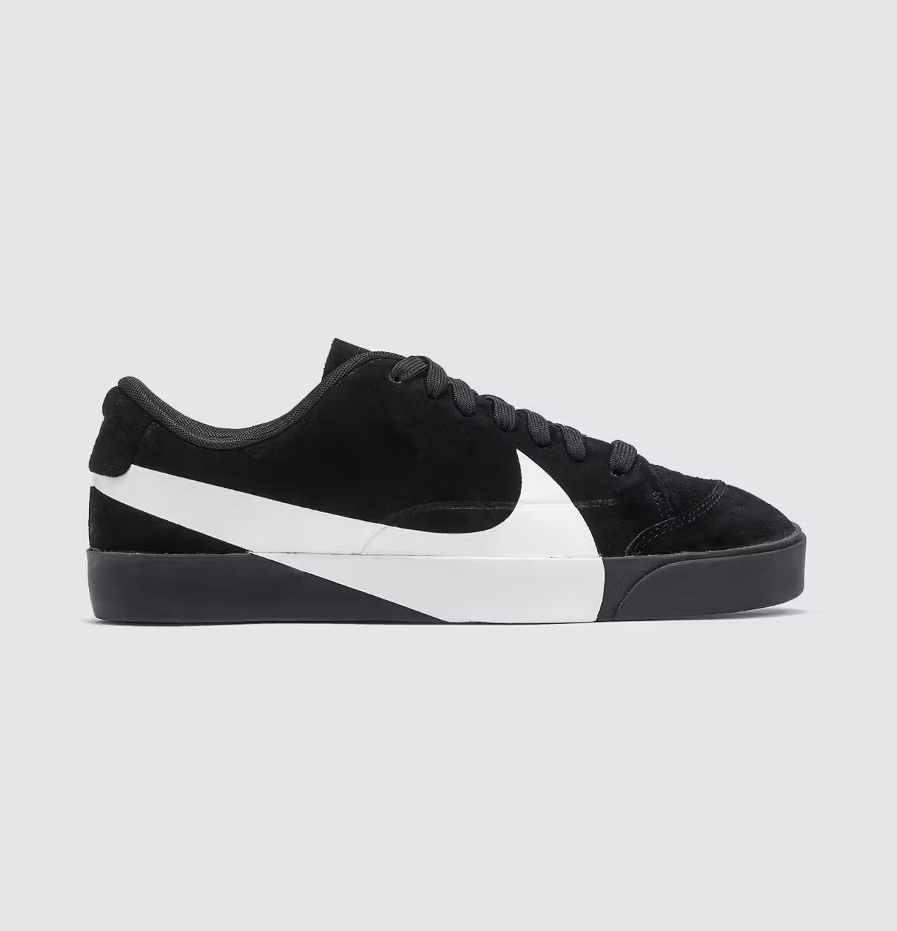Black Suede Low-Top Skate Sneakers